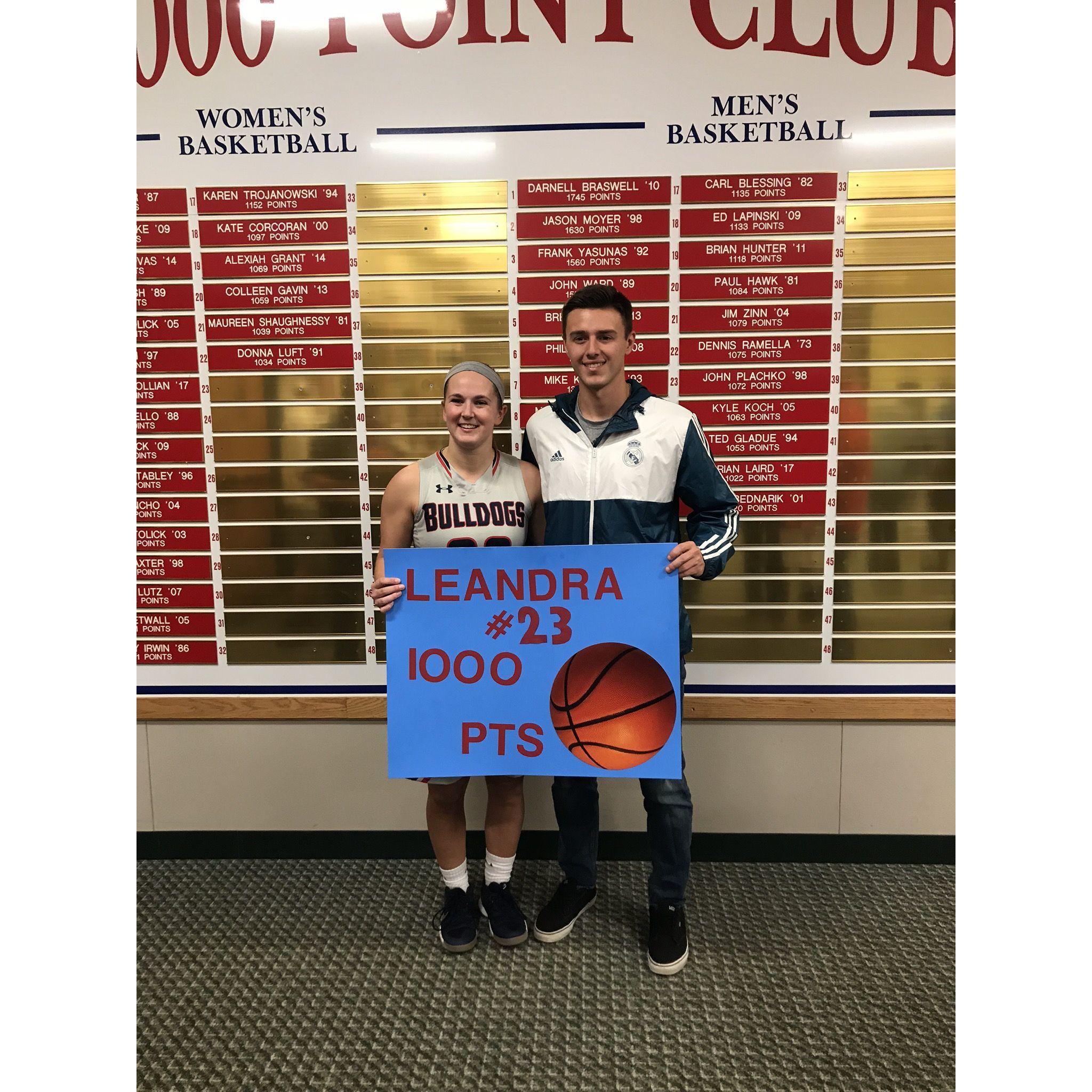 Leandra scores 1,000 points!