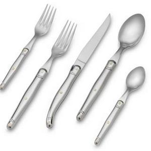 Stainless-Steel Laguiole Flatware, 5-Piece Place Setting