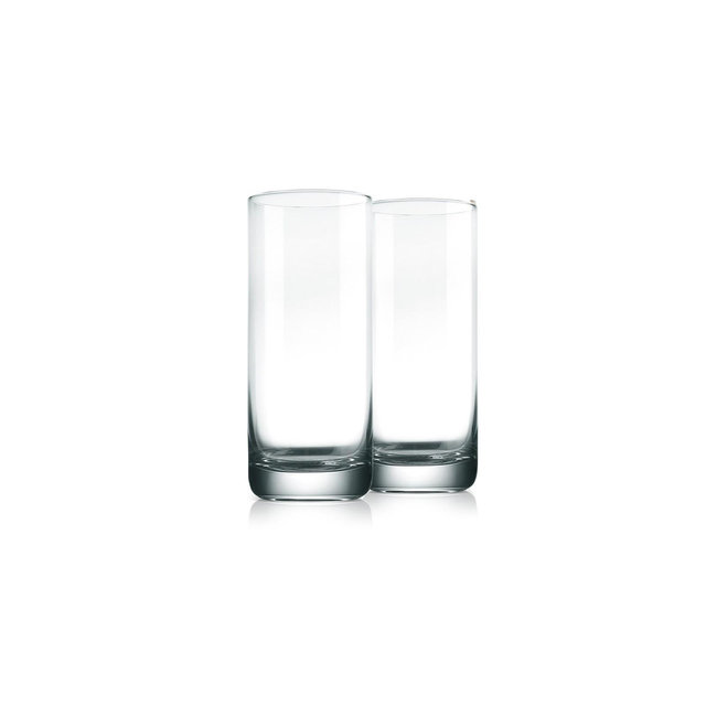 NutriChef 2 Pcs. of Highball Drinking Glass - Heavy Base and Tall Glass Tumbler for Water, Wine, Beer, Cocktails, Whiskey, Juice, Bars, Mixed Drinks