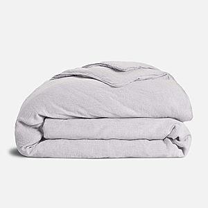 Washed European Linen Duvet Set - Fog Chambray, Queen