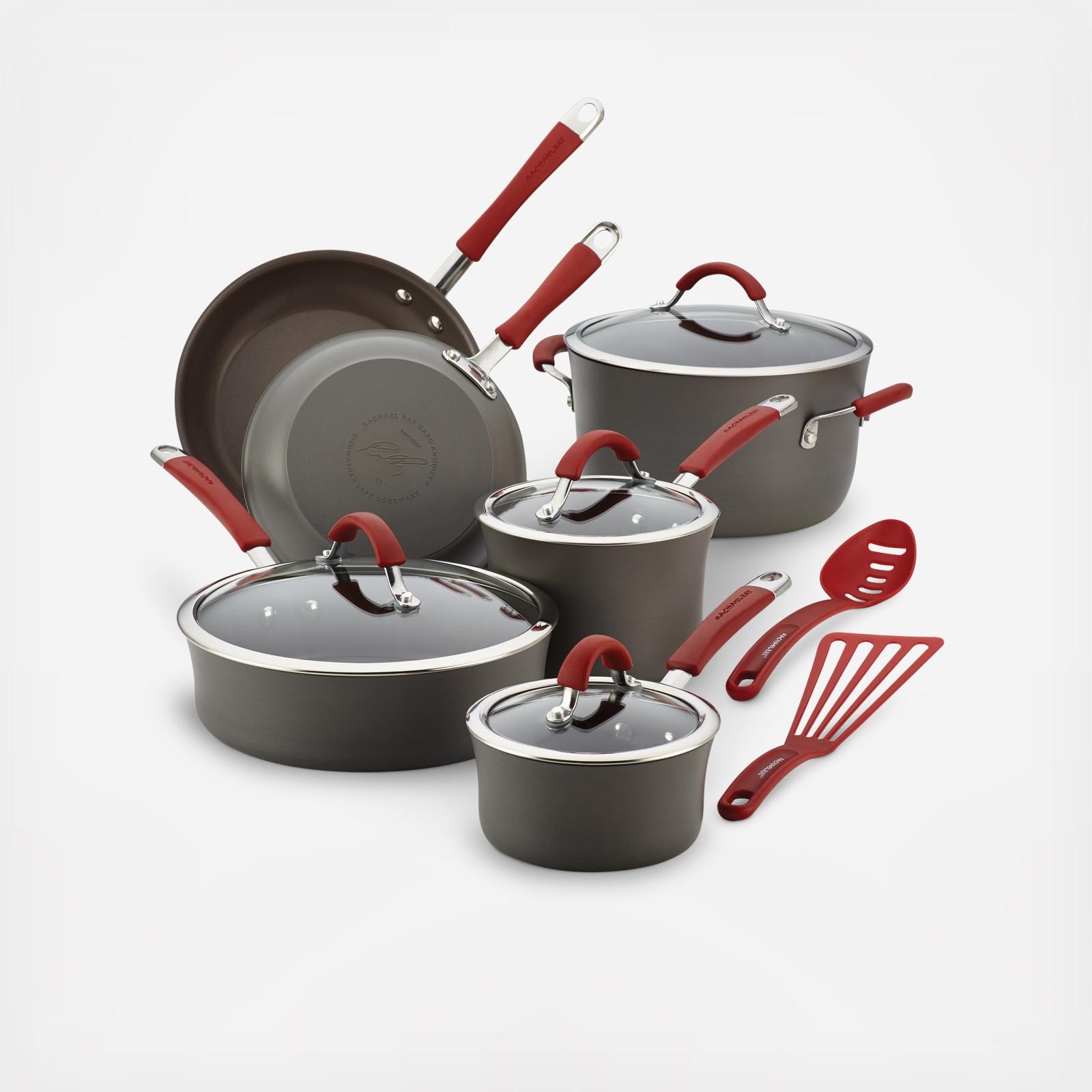 Rachael Ray, Cucina Hard Anodized 12-Piece Cookware Set | Zola