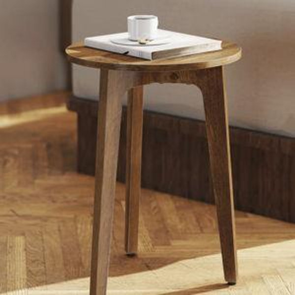 Round End Table - Brown