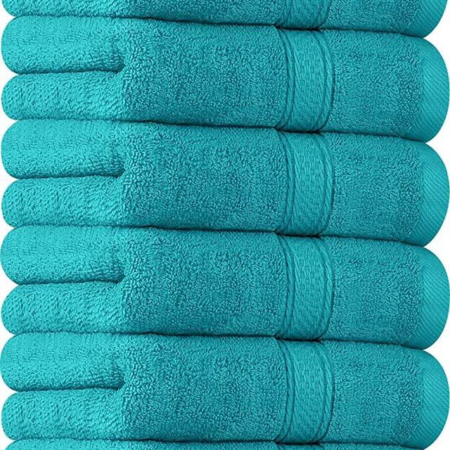 Utopia Towels [6 Pack Premium Hand Towels Set, (16 x 28 inches) 100% Ring Spun Cotton, Ultra Soft and Highly Absorbent 600GSM Towels for Bathroom, Gym, Shower, Hotel, and Spa (Turquoise)