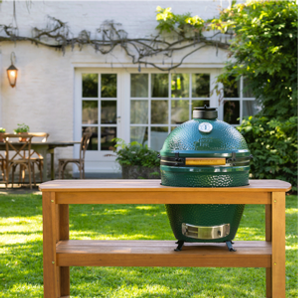 Large Big Green Egg in Acacia Table Package