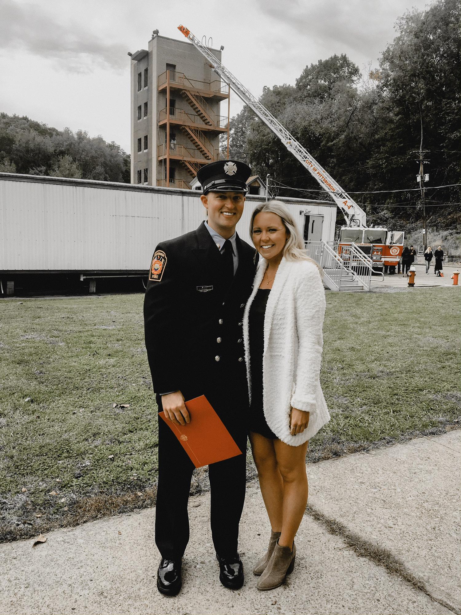 Neil graduating from the Fire Academy (and Kylie’s first time meeting his family!)