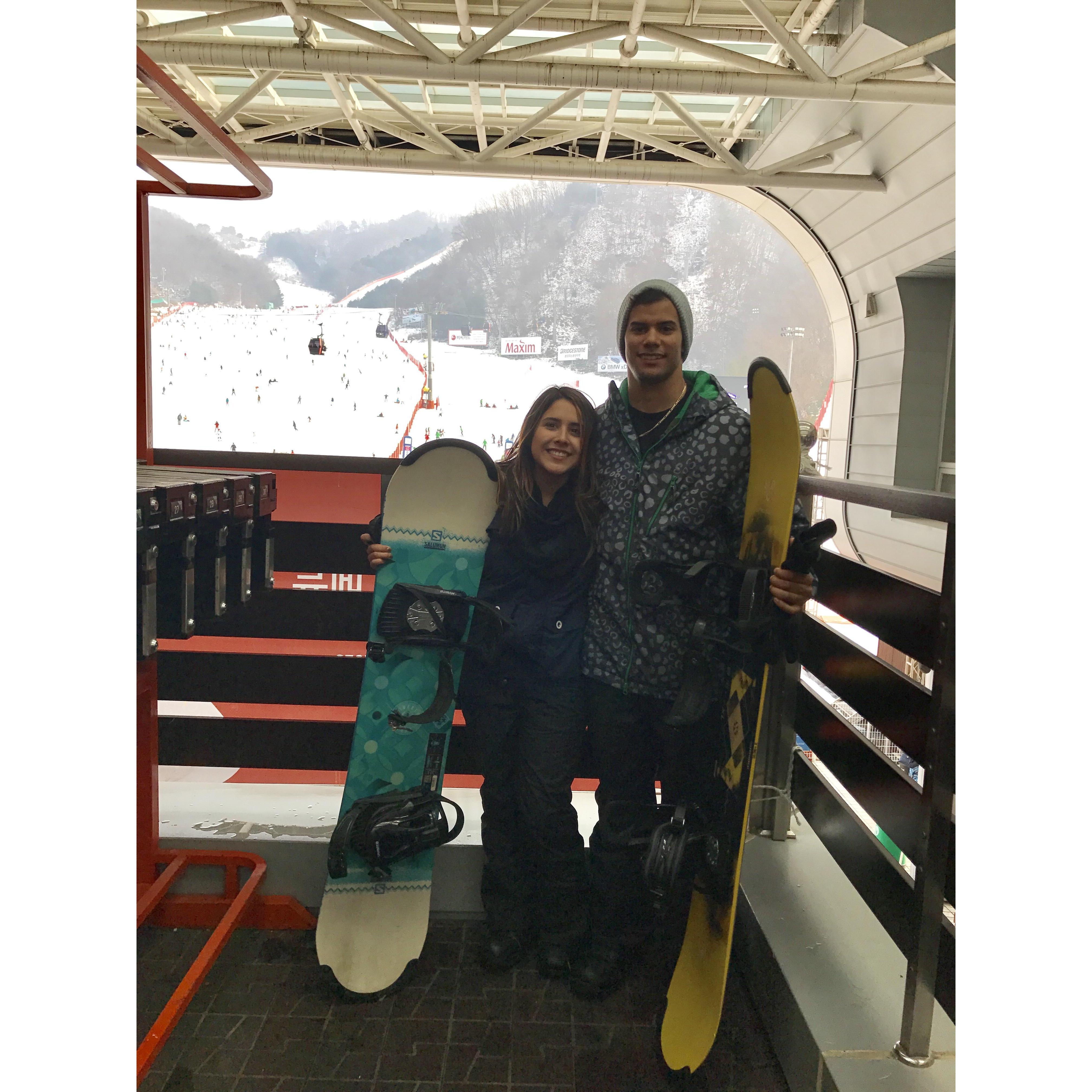 Snowboarding in Korea