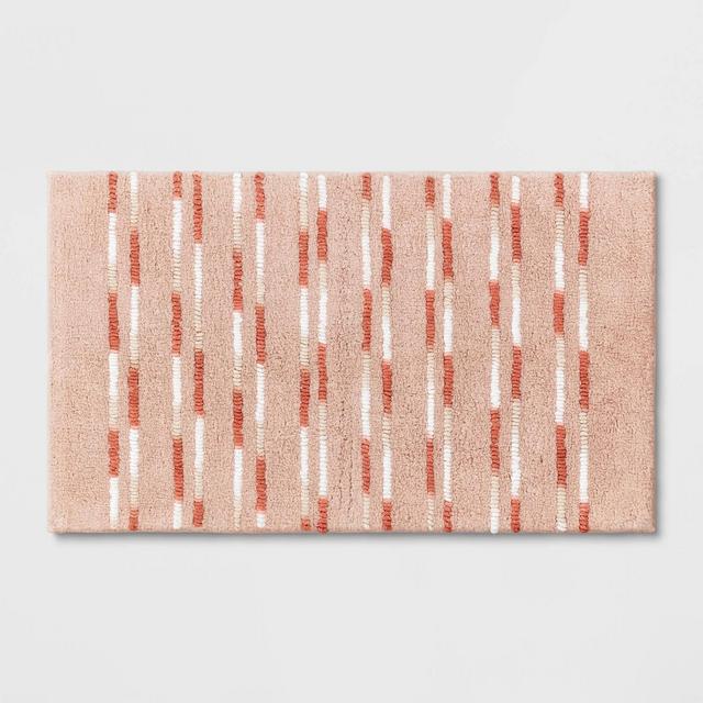 20"x32" Multi Textured Tufted Bath Rug Blush - Threshold™