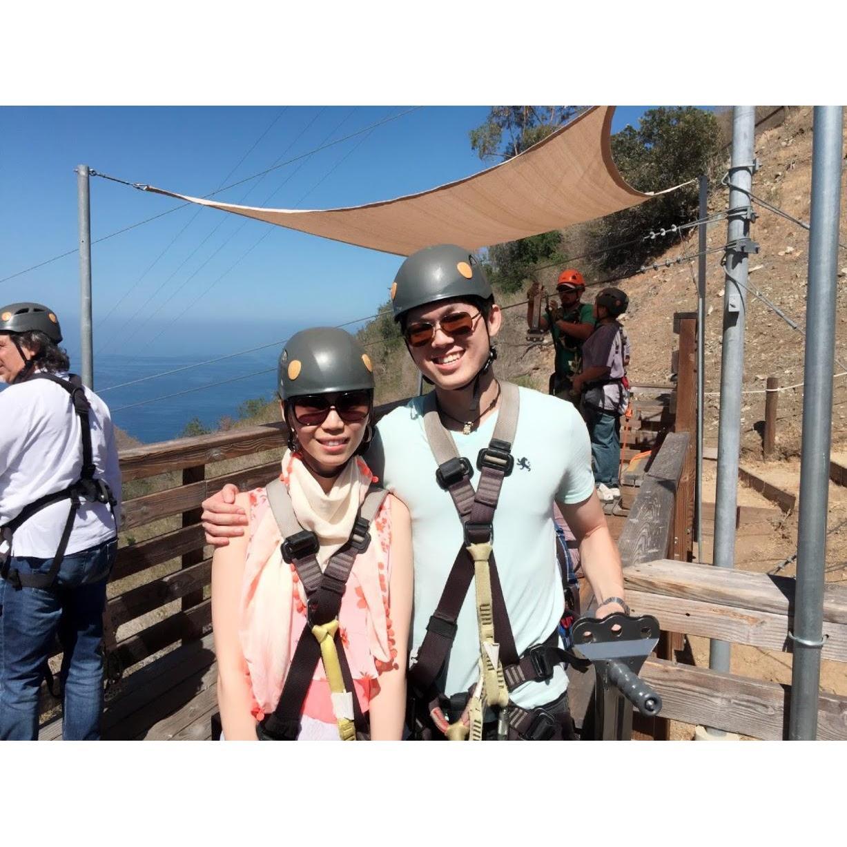 Our First (and her last) Ziplining Experience