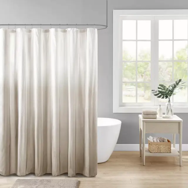 Madison Park Ara Ombre Printed Seersucker Shower Curtain