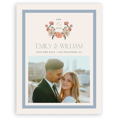 Powder Blue Wedding Digital Save the Date - Ashling Photo