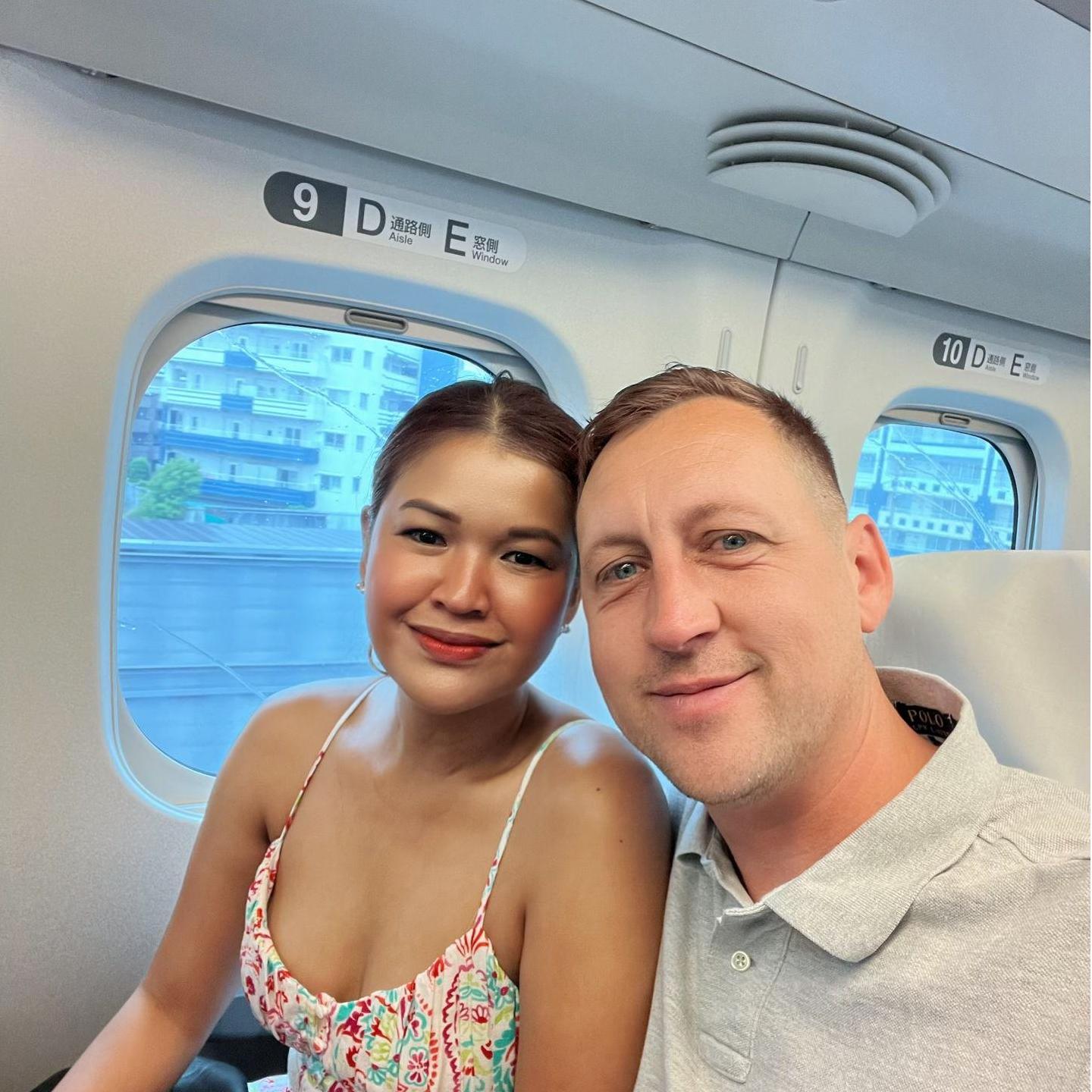 First bullet train ride in Japan!