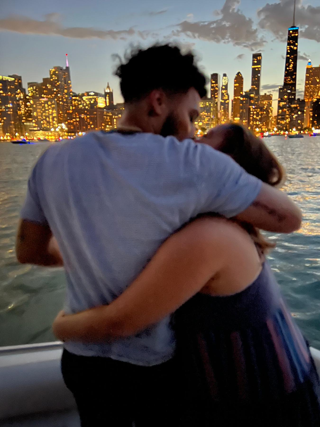 A magical moment on the water in Chicago with the best skyline to ever exist. The beautiful bright lights sparkle as we celebrate both our mother’s birthdays (July 2022)
