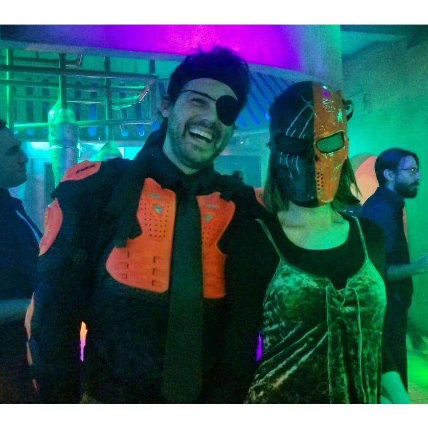 One of our first pictures together at Scum and Villainy