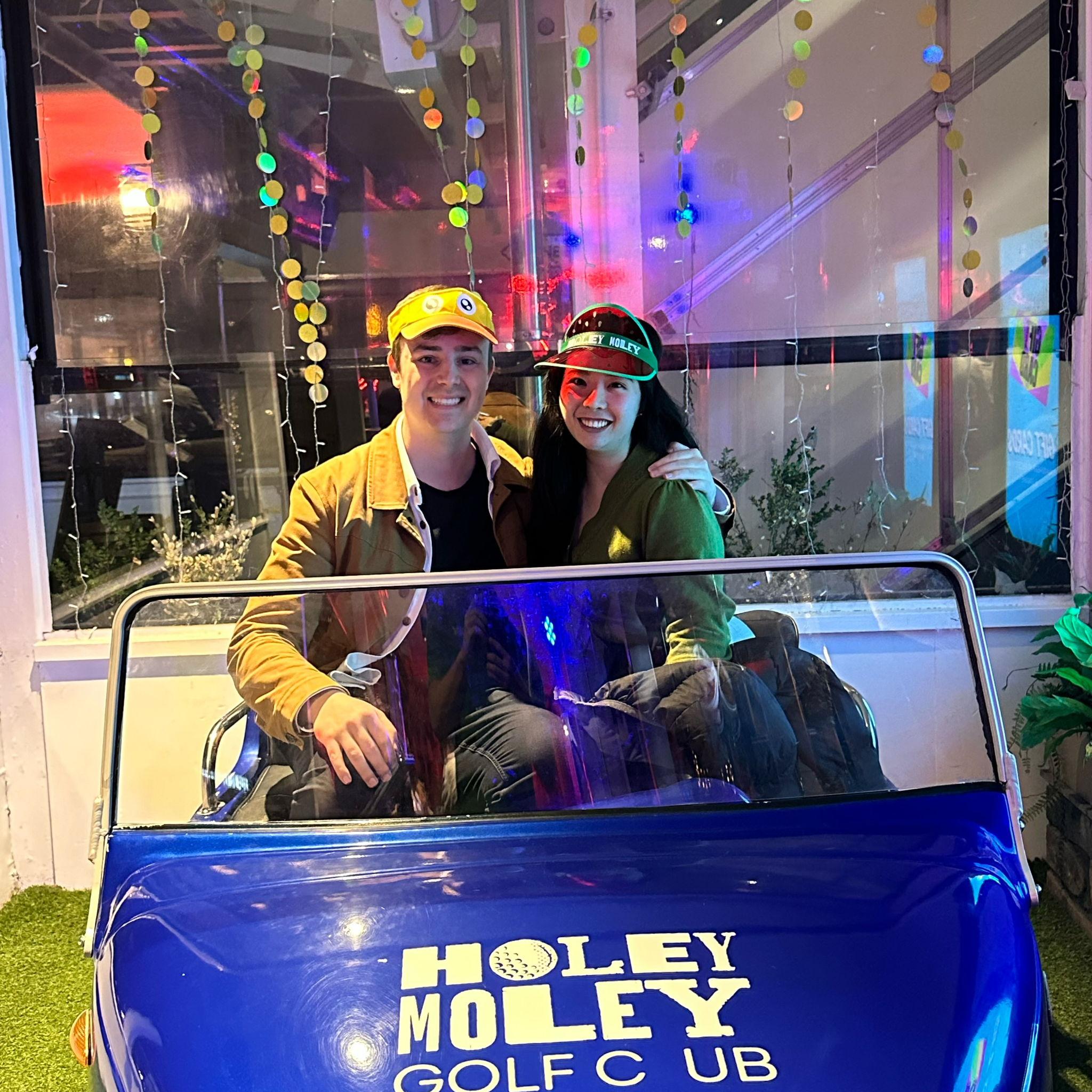 June 2024, Auckland - Out for some mini-golf at Holey Moley. Surely Andrew's short game did not let him down... And it did not! Lucia and Andrew tied for first place against our Actuarial peers.