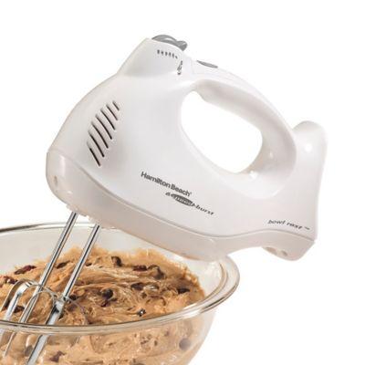 Hamilton Beach® 6-Speed Hand Mixer in White with Clear Case