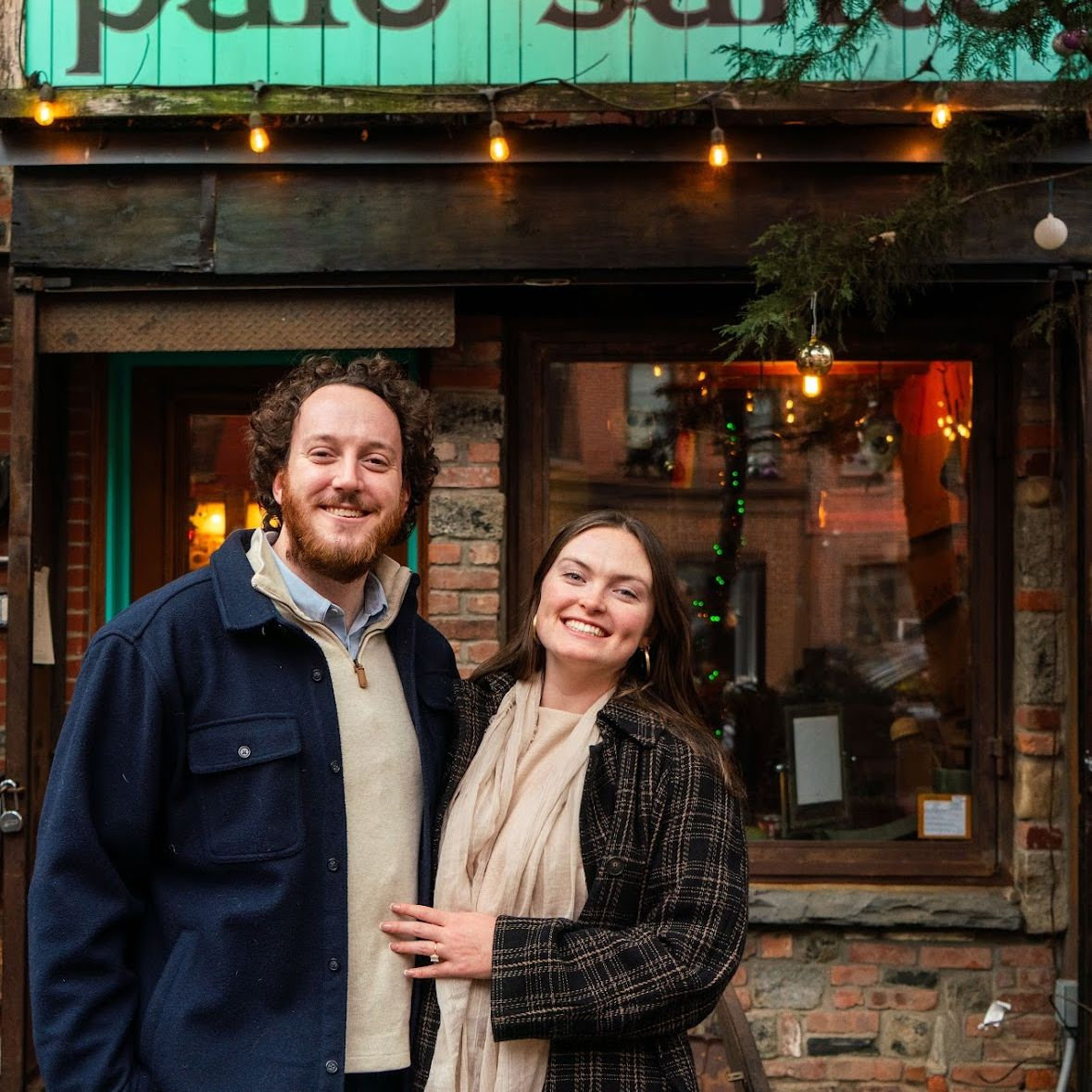 We celebrated our engagement at our favorite Park Slope brunch spot - Palo Santo <3
