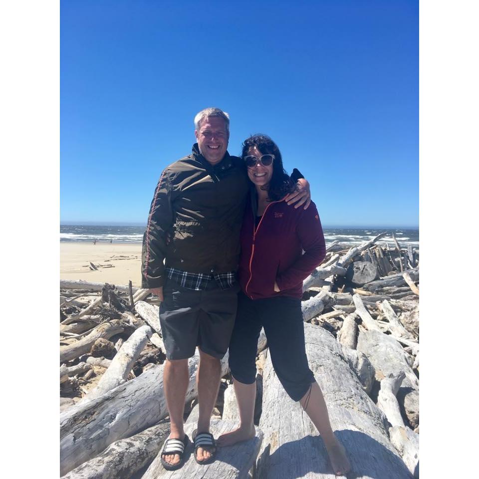 Scaling the driftwood in Florence.
