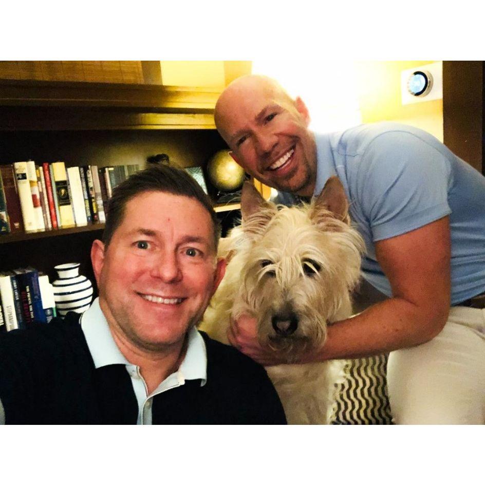 At home, August 2021, with Piper