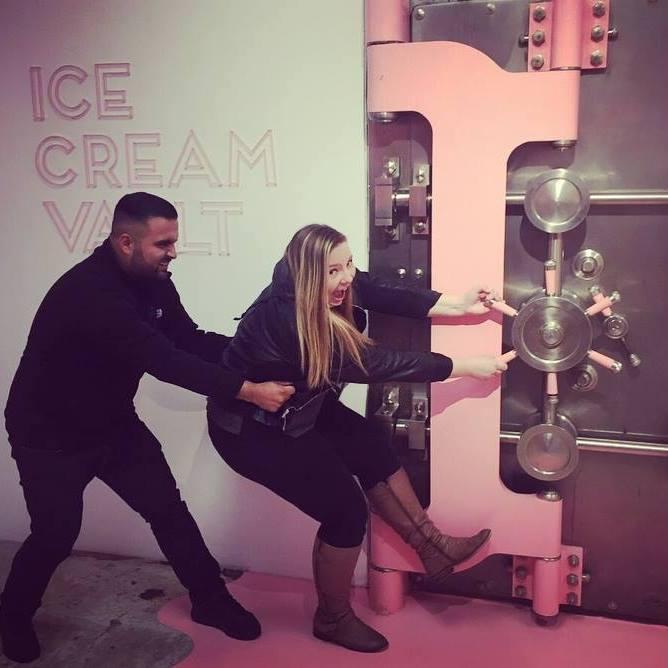 Madi's sweet tooth led them to the Museum of Ice Cream... Javi's sweet tooth led him to Madi ;).