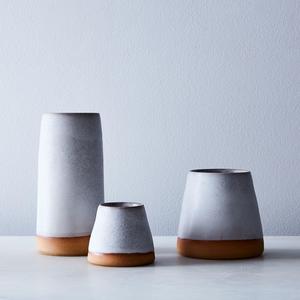 Handthrown Dipped Ceramic Cup Set