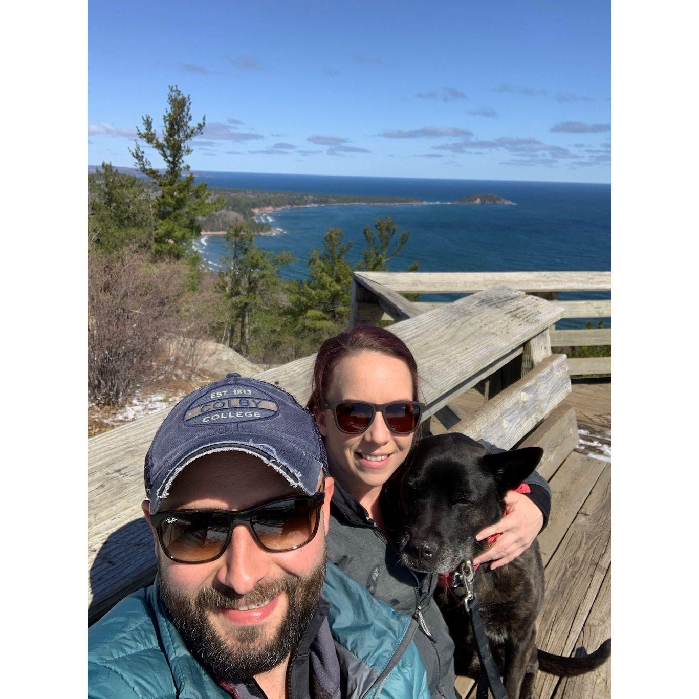 Emily and Scott made a roadtrip to visit her parent's in Michigan. Took the long way through the UP for some hiking en route