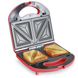 GreenLife Pro Electric Panini Press Grill and Sandwich Maker (Red), Healthy Ceramic Nonstick Plates, PFAS-Free