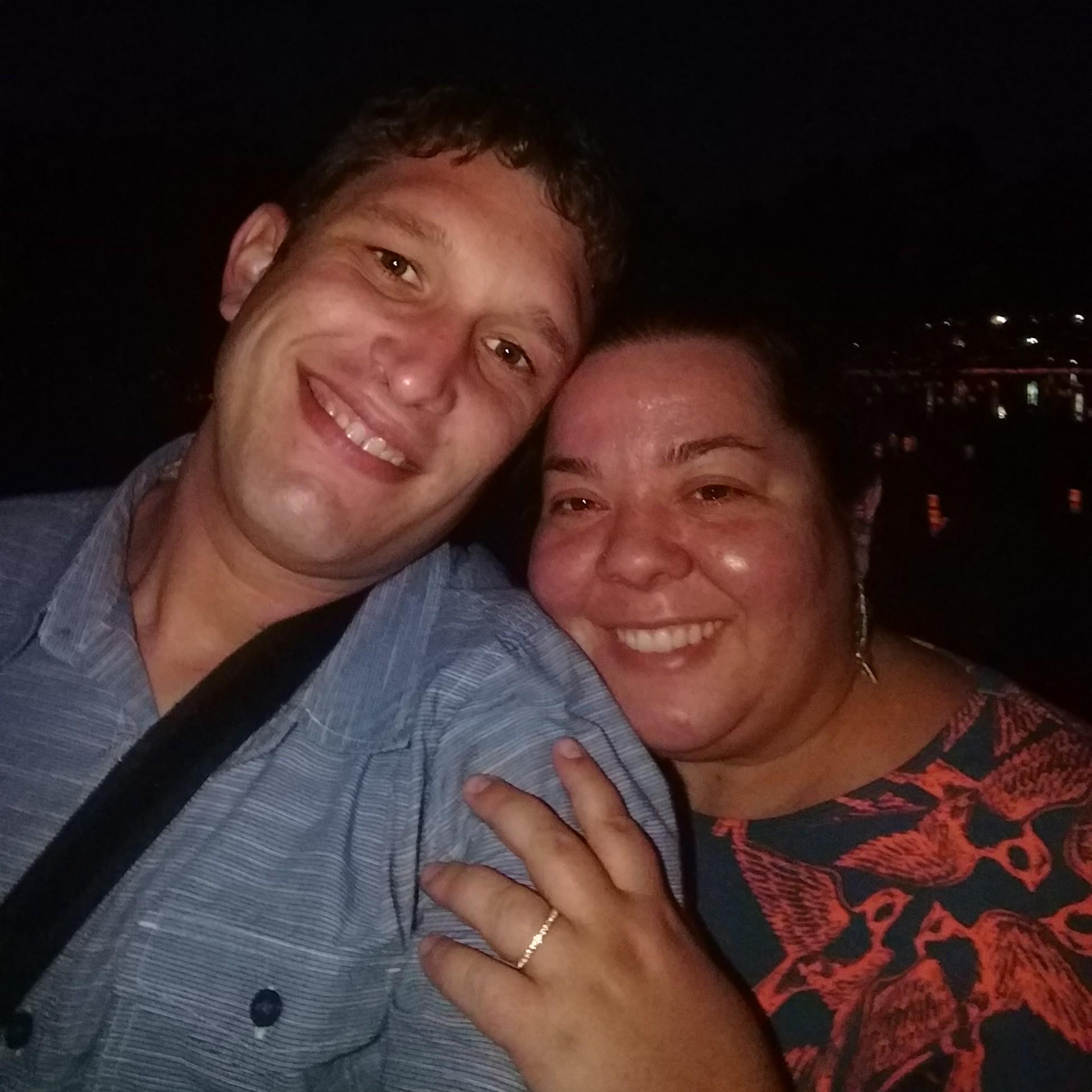 Just after Keith proposed at the 1000 Lights Lantern Festival November 3, 2018