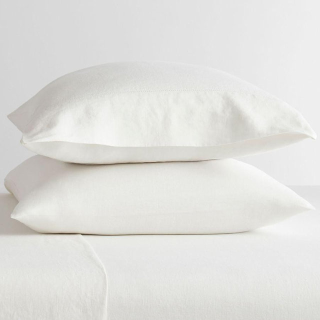 Belgian Linen Pillowcases, Set of 2, Standard, Soft Rose