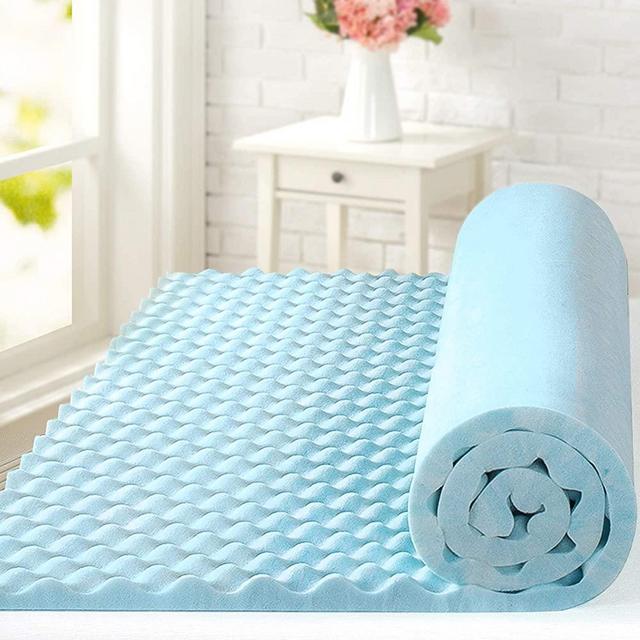 Zinus 1.5 Inch Swirl Gel Memory Foam Air Flow, King Topper