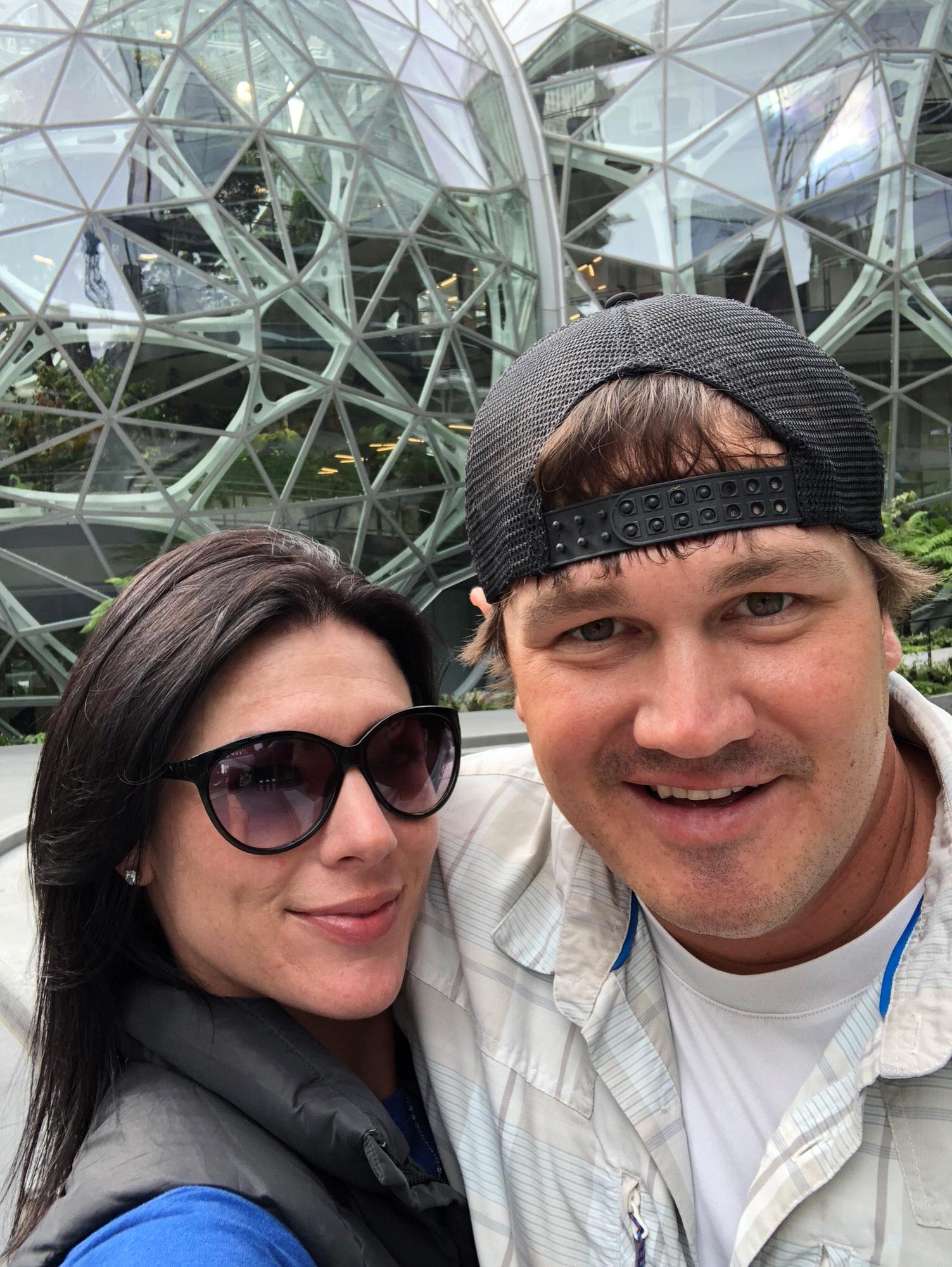 Visiting the Sphere's in Seattle.