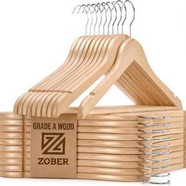 ZOBER High-Grade Wooden Hangers
