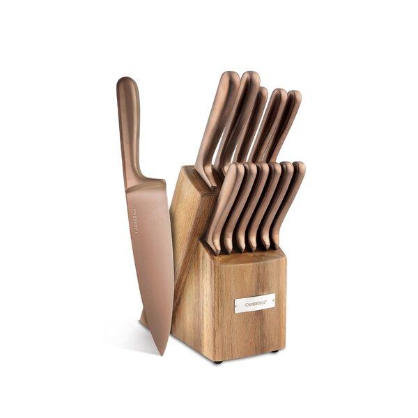Cambridge Silversmiths Rame Smooth 12 Piece Knife Block Set