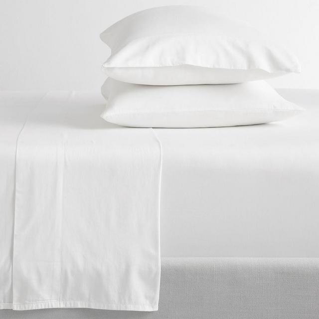 Washed Sateen Sheet Set, Queen, White
