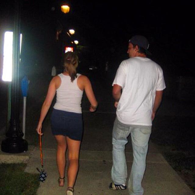 Another from our college days walking down Sarah Street