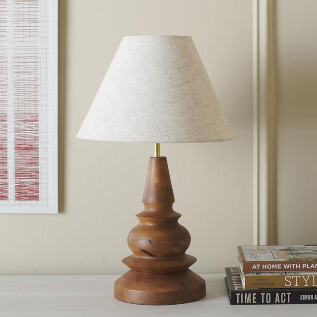 SAFAVIEH Lighting Collection Solene Walnut 20-inch Table Lamp (LED Bulb Included)
