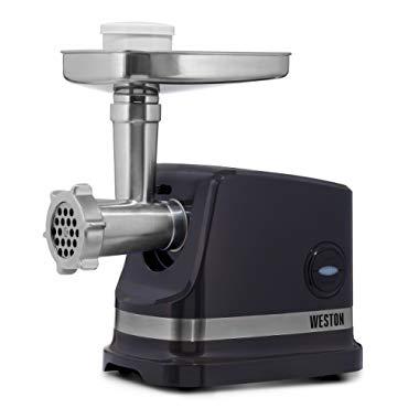 Weston 33-1201-W Number 8 Electric Meat Grinder and Sausage Stuffer, 575 Watt, Black