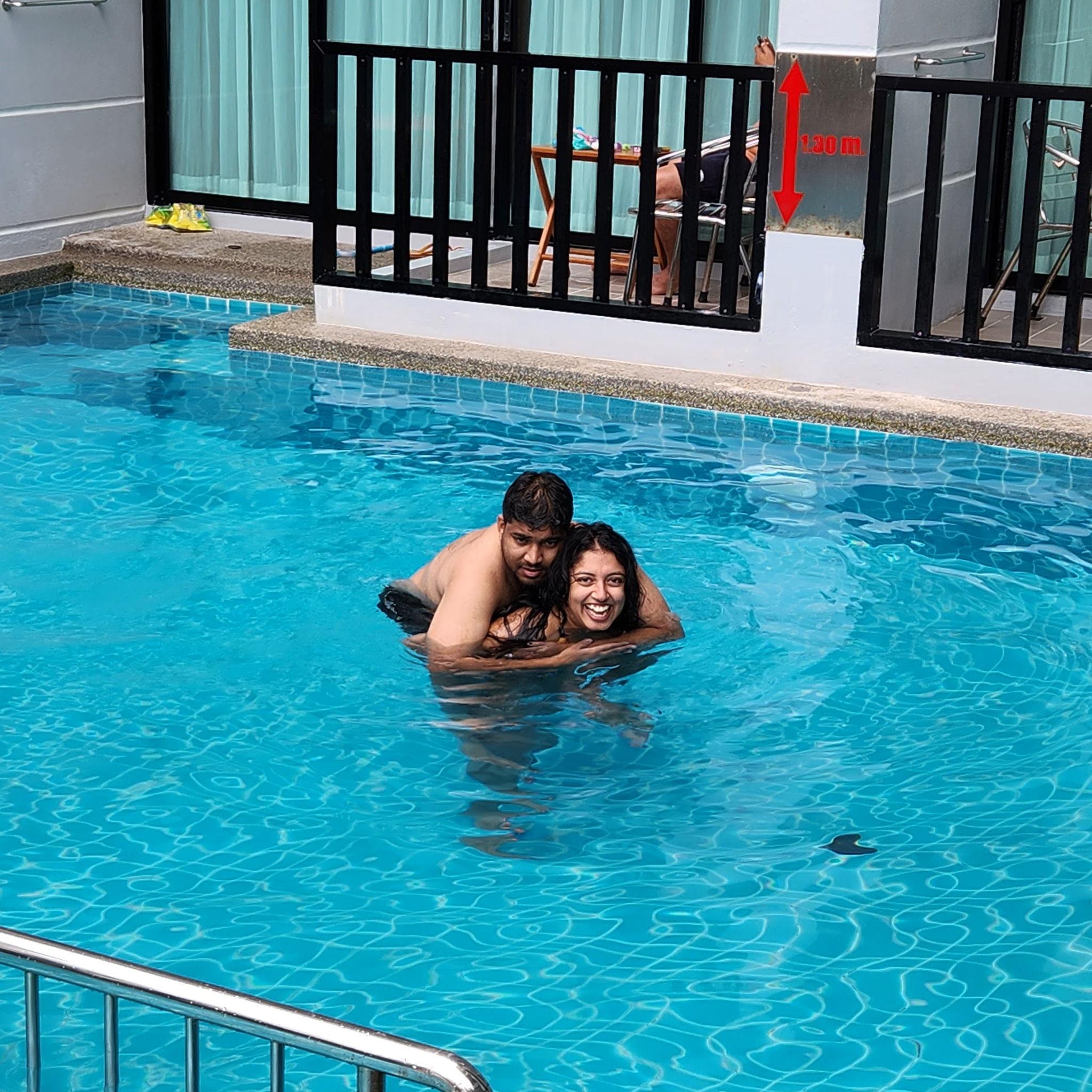 Micah doesn't love swimming lol