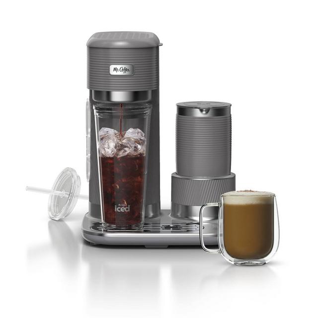 Mr. Coffee Latte Lux 4-in-1 Iced and Hot Single-Serve Coffee Maker with One-Touch Automatic Milk Frother