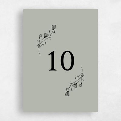 Sage, Green Wedding Table Number - Unconditional