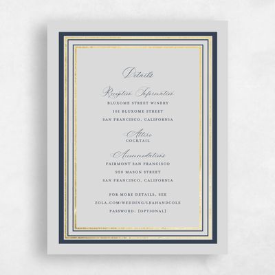 Moon Mist, Grey Wedding Enclosure - Robin Foil