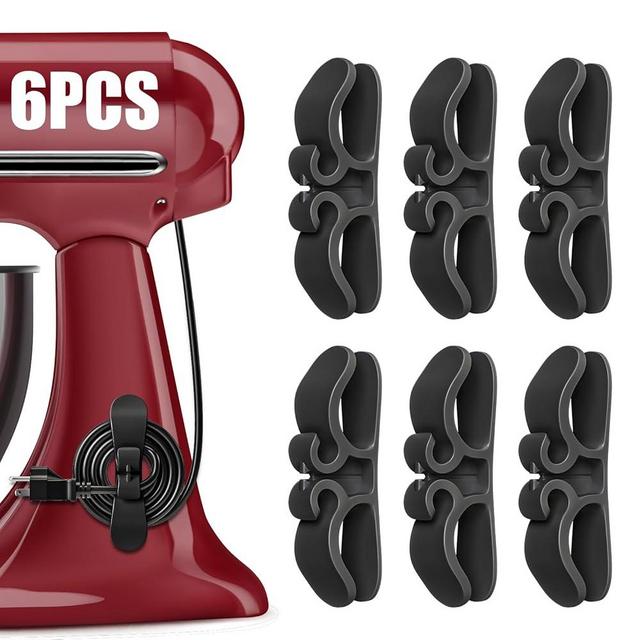 Cord Organizer for Appliances,Cord Wraps for Electrical Cords,6 Pack Stick- Winder for Kitchen Appliances, Compatible with Mixer, Coffee Maker, Blender, Air Fryer,Kitchen Appliance Cord Organizer