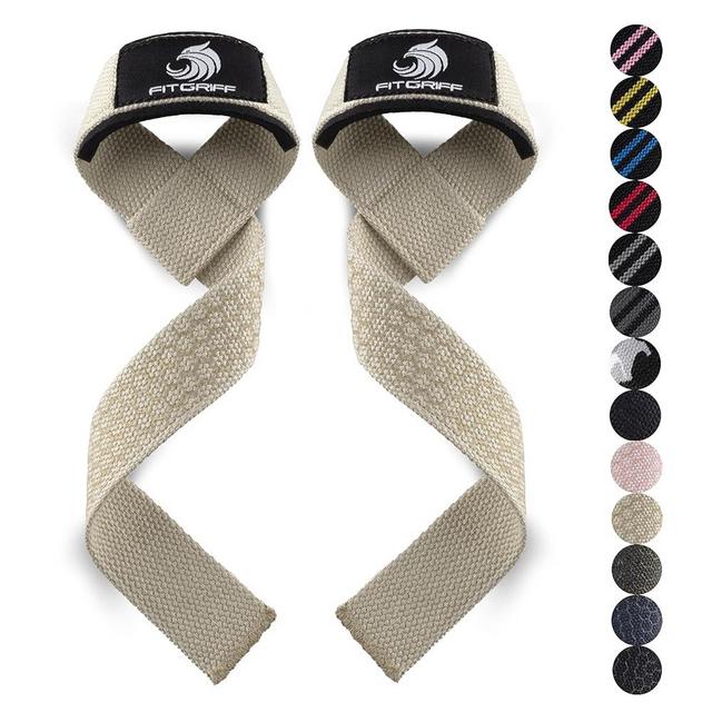 Fitgriff® Lifting Wrist Straps for Weightlifting, Gym, Deadlift, Workout (Made of Premium Cotton & Padded) - Men & Women