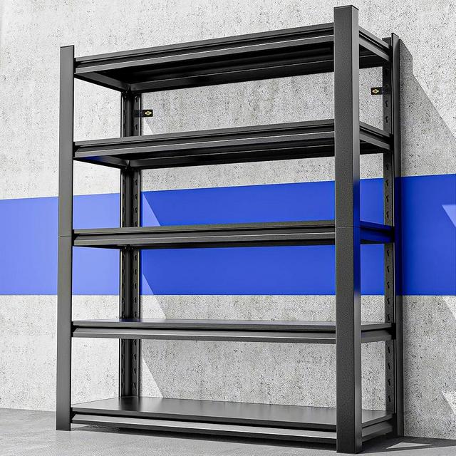 Hzdbhd Garage Shelving Unit,78"*40"*18"Thickened Metal Shelving Units for Garage Storage Shelves Adjustable Shelves,5 Tier Industrial Shelving Shelf Metal Shelves for Storage for Warehouse Basement