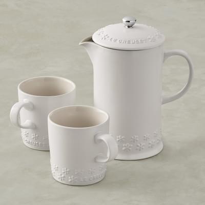 Le Creuset French Press & Mug Set, Fleur