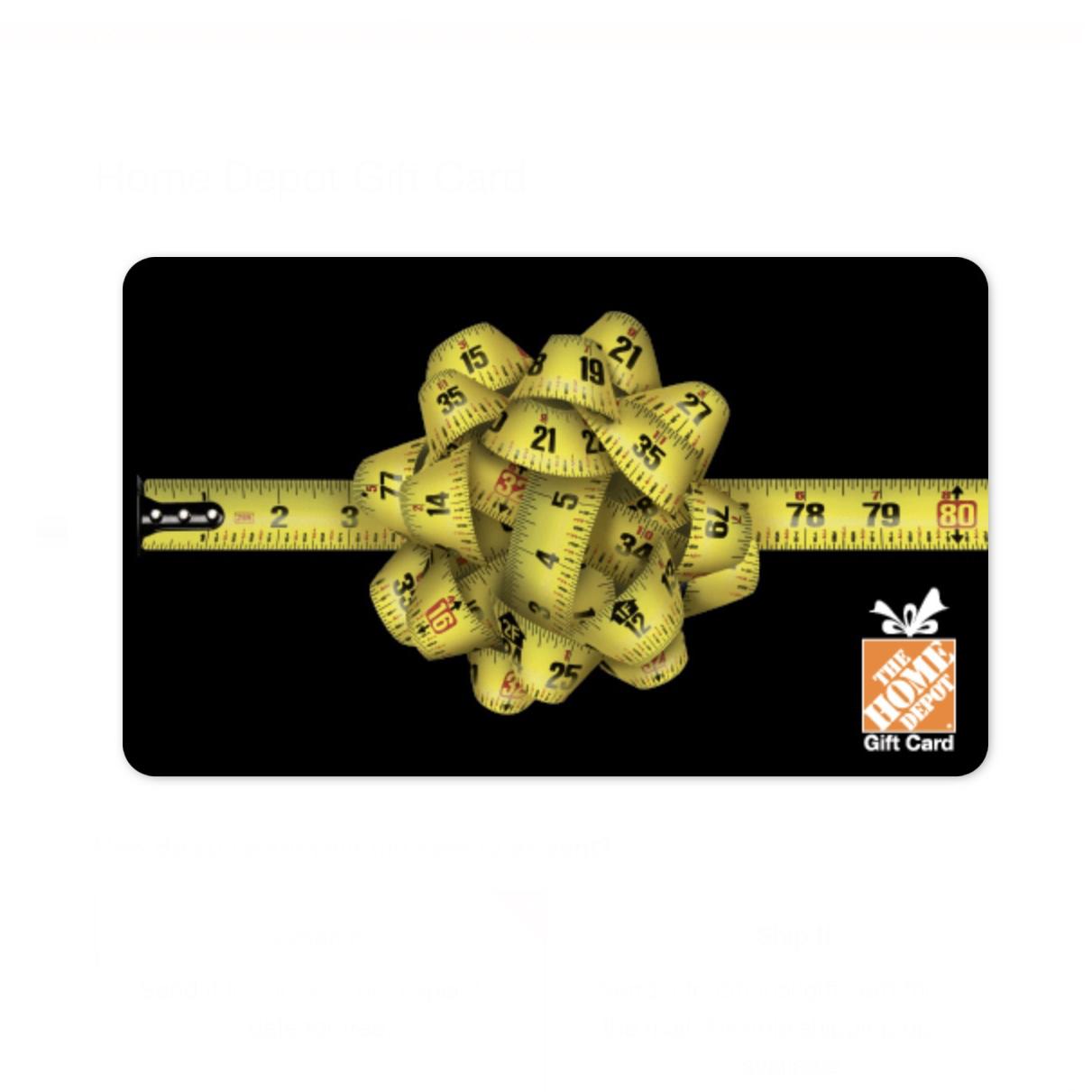 The Home Depot Gift Card $100