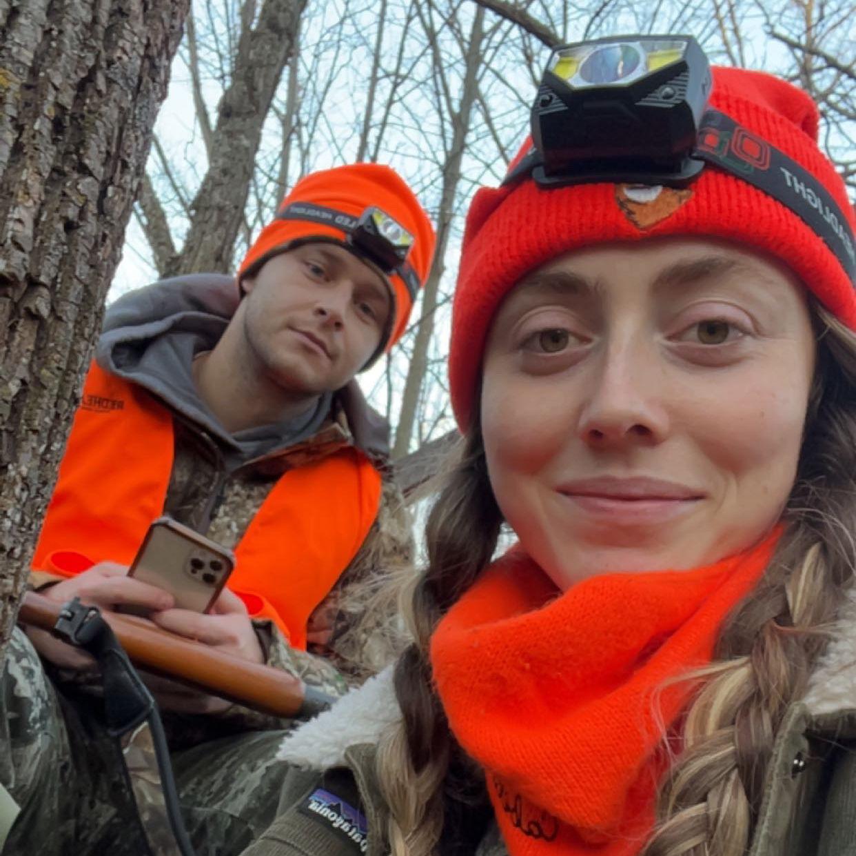 John taking Gabby hunting for the first time.