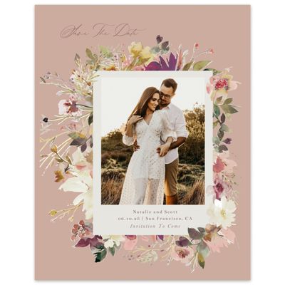 Latte, Brown Wedding Digital Save the Date - Ciliegio Photo