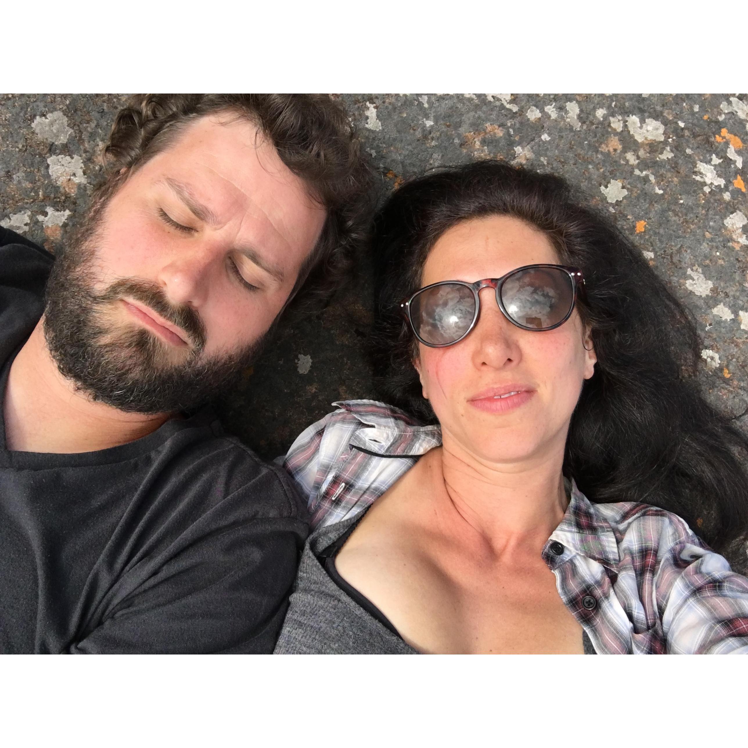 Robyn said "I love you" first. In Duluth. Ryan/Elo/Ez quickly replied with "You Do???"
This pic is from that trip. Before Robyn said "I love you". A few minutes later, he said he loved her  back.