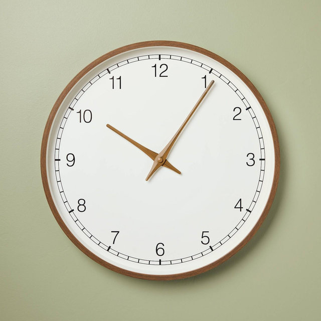 20" Analog Wooden Decorative Wall Clock - Hearth & Hand™ with Magnolia