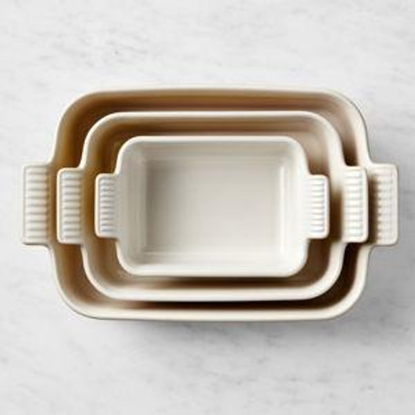 Heritage 3-Piece Rectangular Baking Dish Set-Brioche